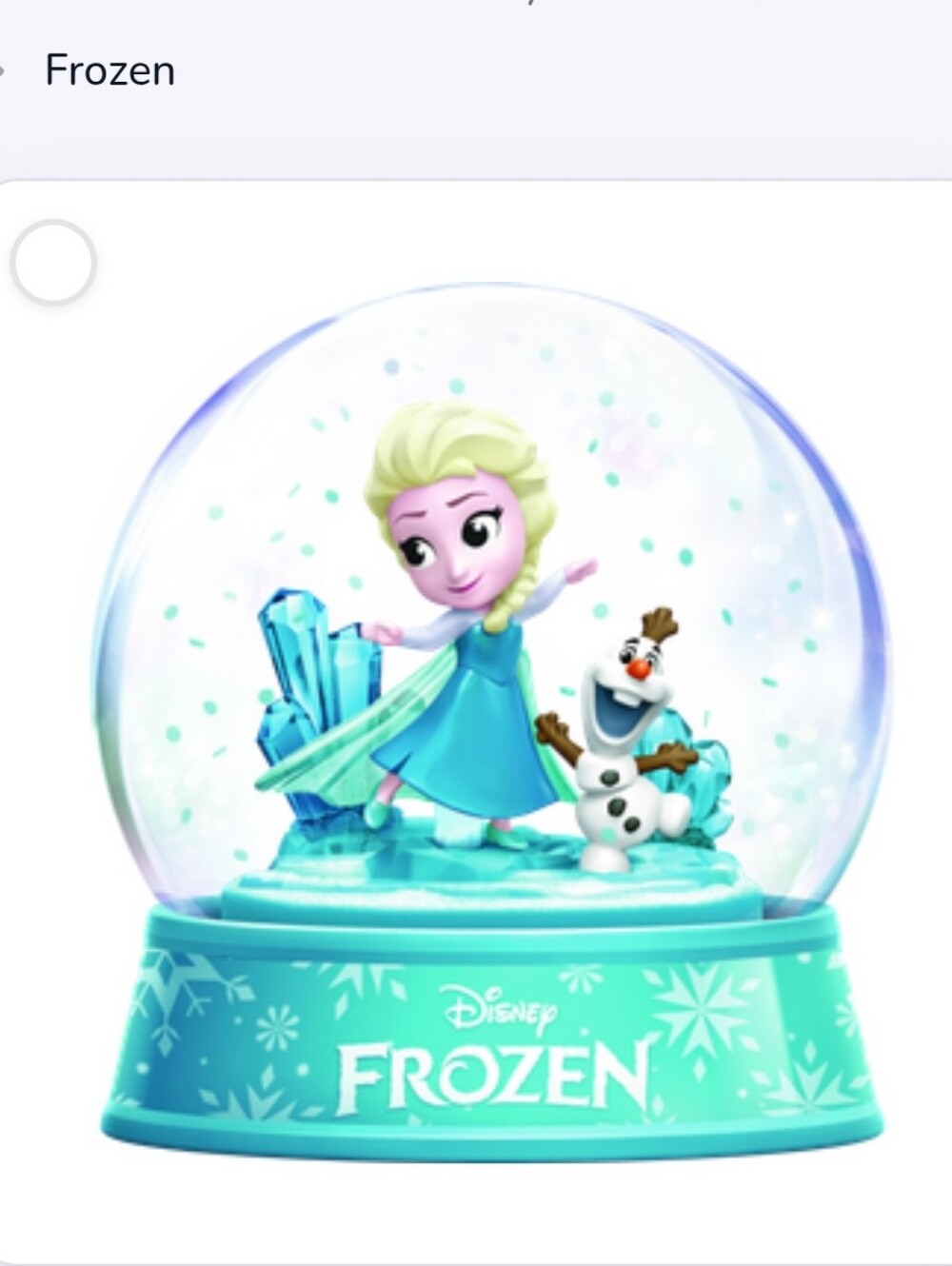 Mini Brands Disney Create Snowglobes Frozen